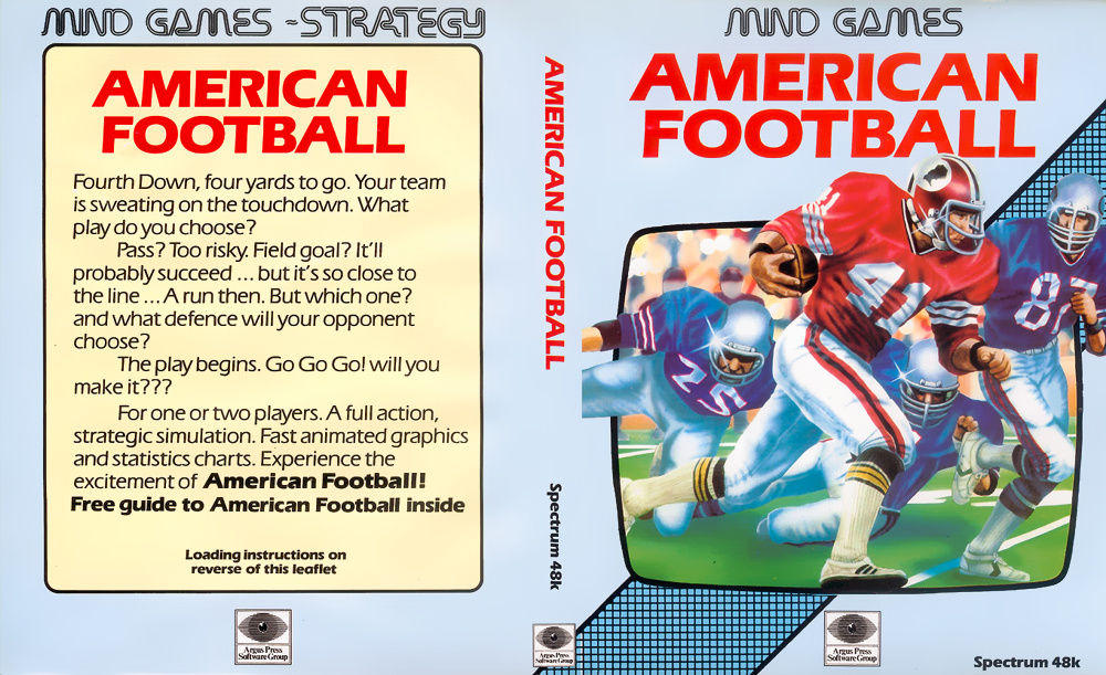 American Football box art for ZX Spectrum
